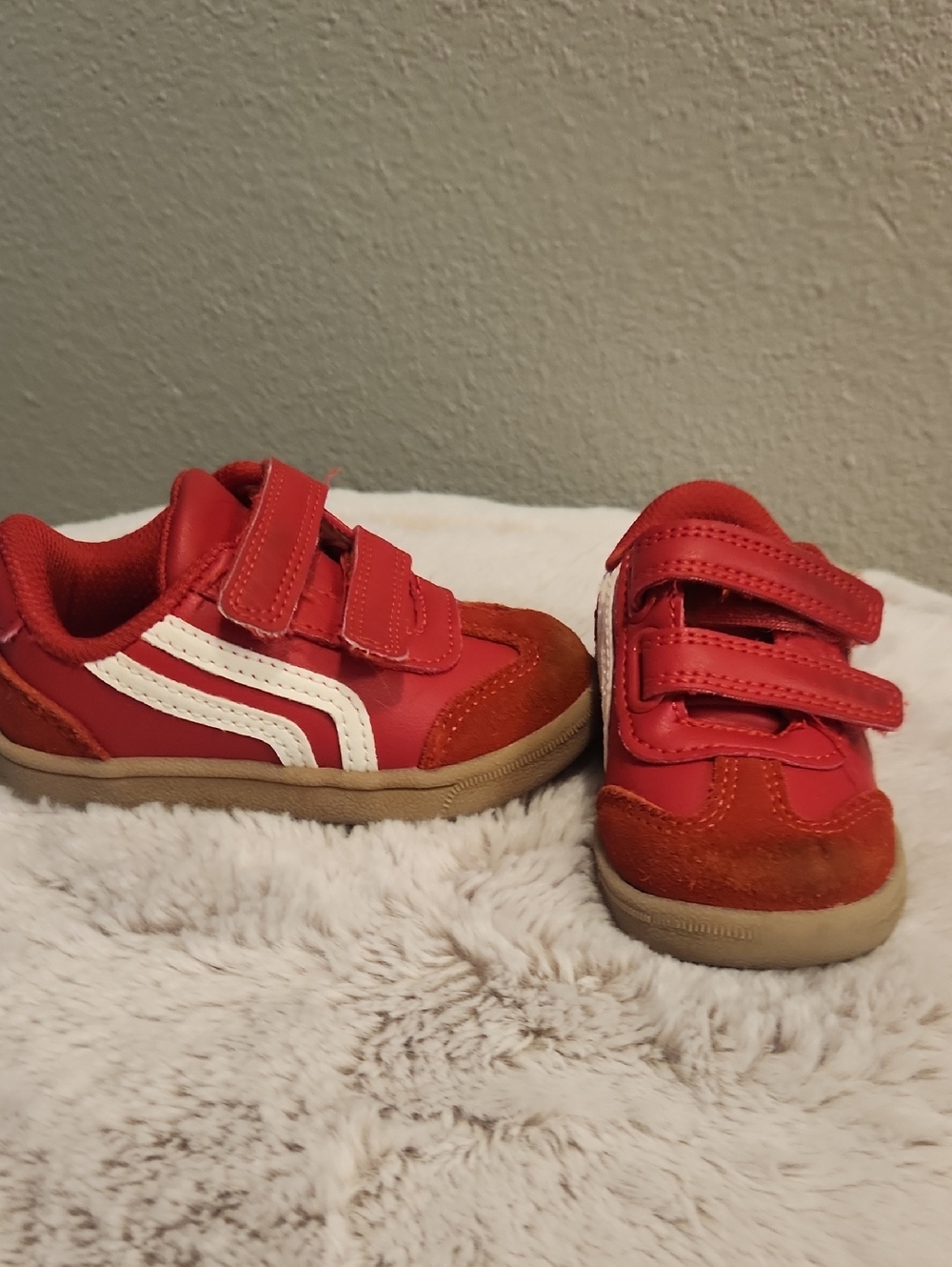 Cat & Jack Red Kids Sneakers with White Accent